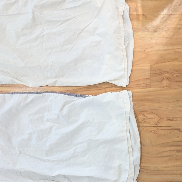 Anthropologie Embroidered Argenta Pillowcases King Size Linen Blend Set Of 2 - Picture 6 of 8